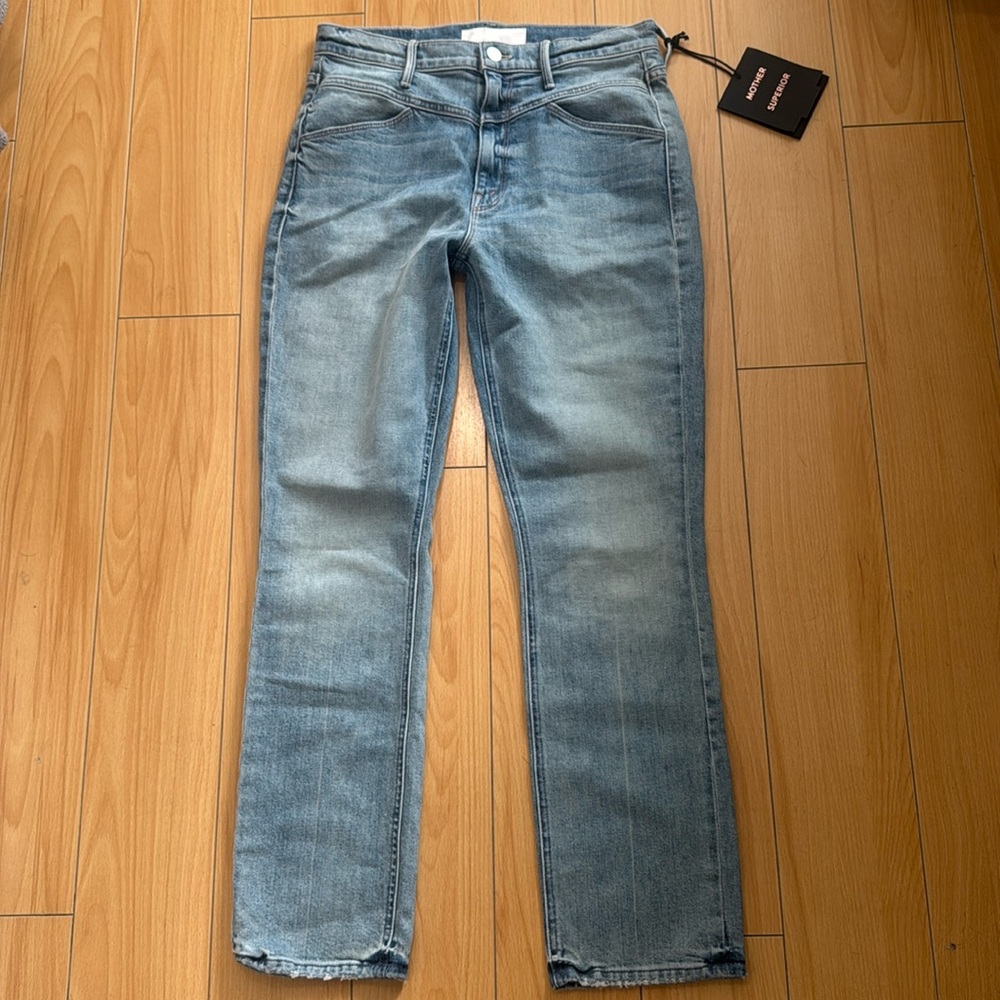 MOTHER SUPERIOR DENIM NWT Yoke Front Dazzler Ankle Rigid Jeans Wildling 28 - Picture 5 of 10